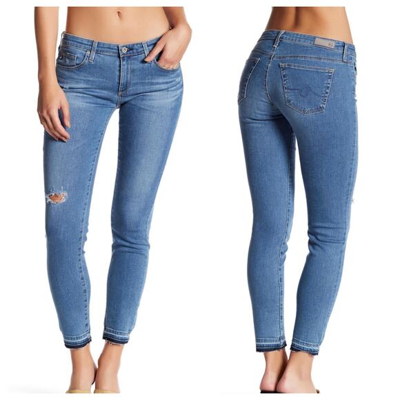 AG Adriano Goldschmied The Stevie Ankle Slim Straight Released Hem Jeans sz 27 - Picture 2 of 10